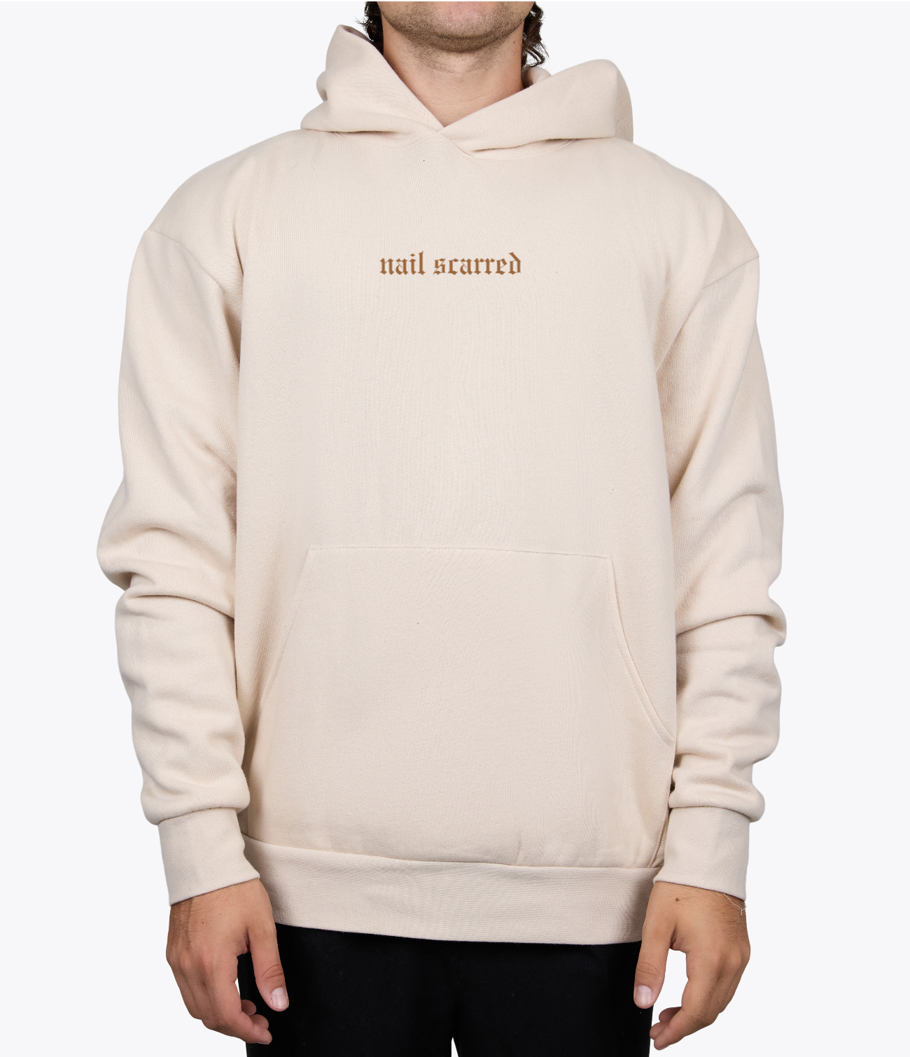Good News Hoodie- Cream/Brown