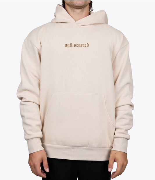 Good News Hoodie- Cream/Brown